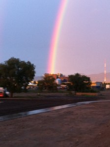 Rainbow over the Edgewater Brewery